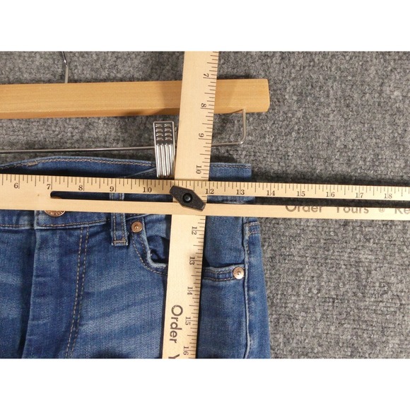 7 For All Mankind Womens 27 Jeans Flared Long Blue Denim - Picture 3 of 9